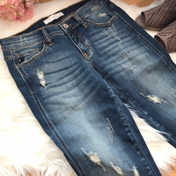 🔥LAST ONE‼️ Distressed Split-Ankle Jeans 👖 - Picture 4 of 7